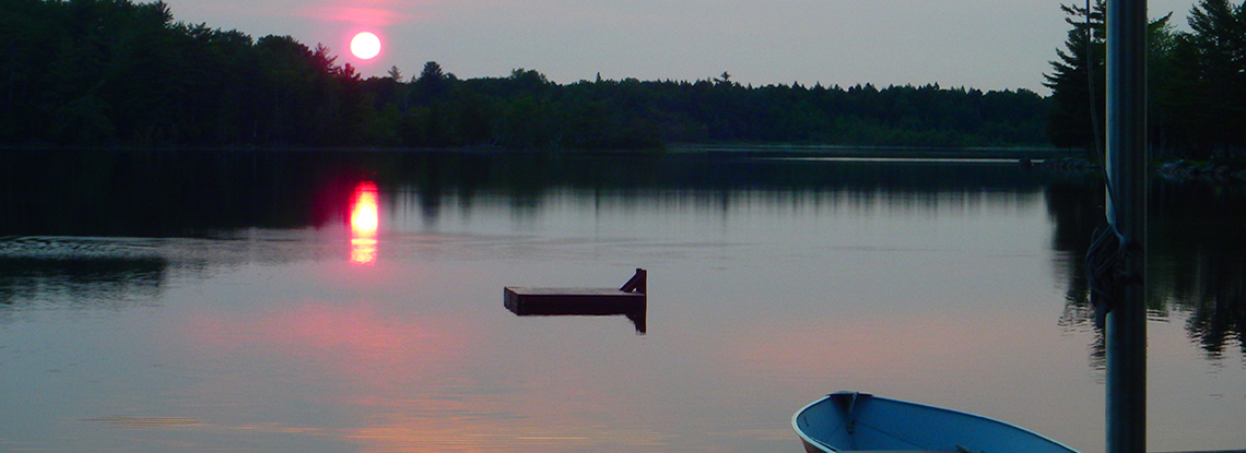 long_lake_sunset Maine Lake Cabin Rental ~ Long Lake Camps